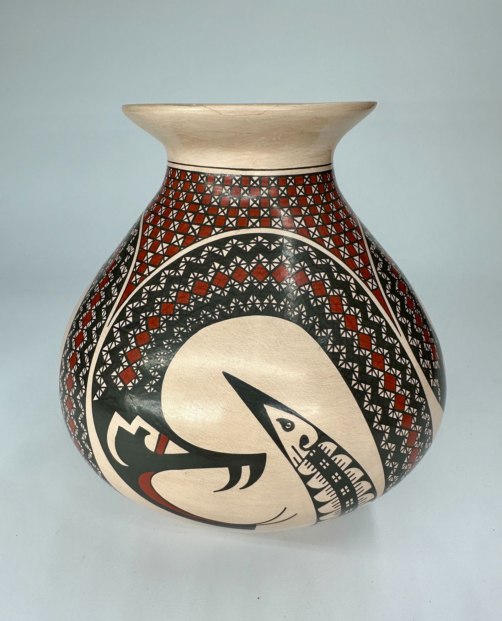 Mata Ortiz polychrome jar by Humberto and Blanca Ponce (1 of 4)