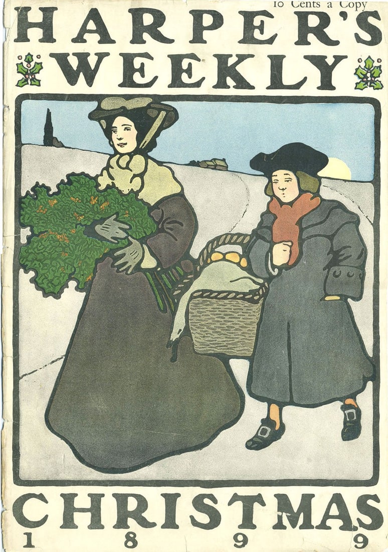 Will Bradley, Christmas 1899 from Harper's Weekly.  Chromolithograph. (1 of 1)