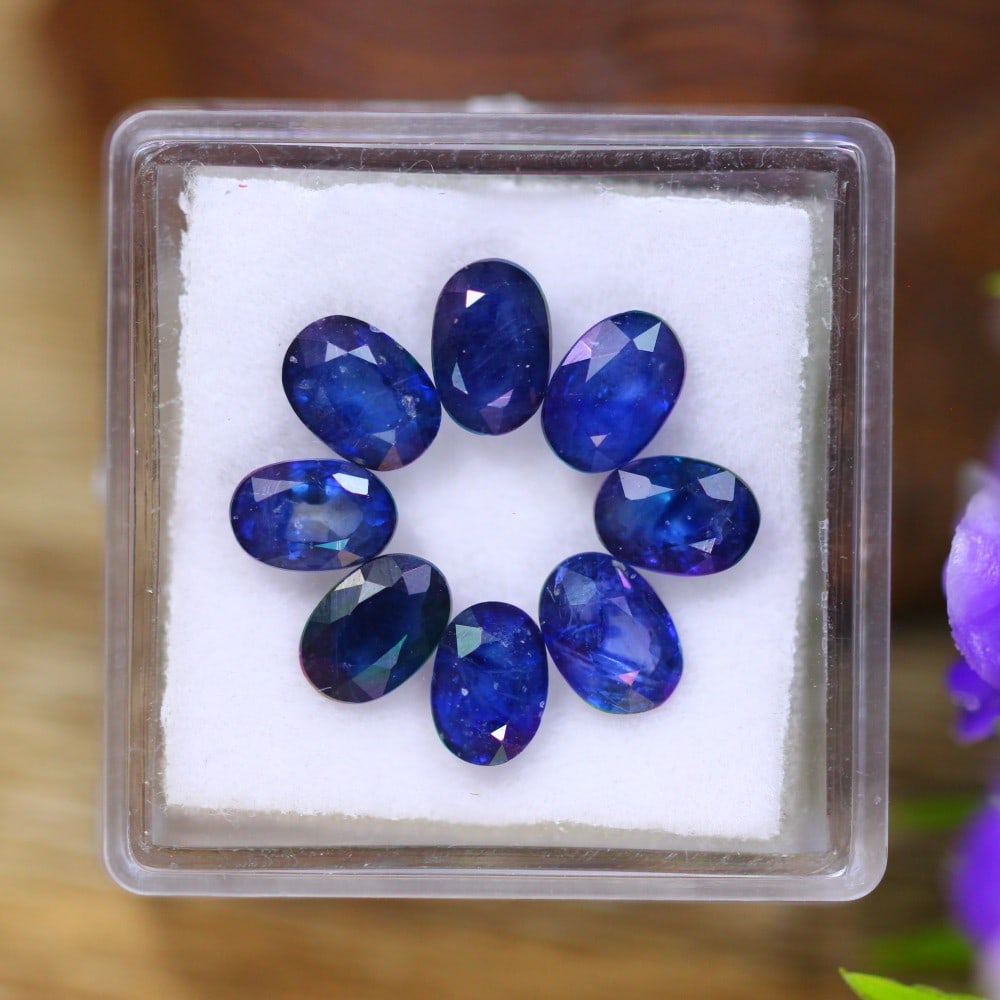Exquisite 5.66 Carat African Blue Sapphire: Auction lot of 5.66 carat African Blue Sapphire, measuring 6.0x4.3x2.6mm. Birthstone for September and is often used in rings, pendants. It is traditionally gifted for the 45th wedding anniversary and
