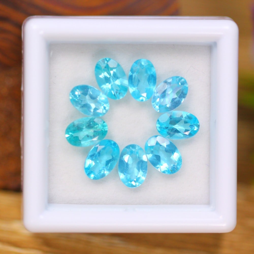 Stunning 4.56 Carat Brazilian Apatite Gemstone: Auction lot of 4.56 carat Brazilian Apatite, measuring 5.9x4.0x2.8mm. Birthstone for March and is often used in rings, pendants, and earrings. It is traditionally gifted for the 18th wedding anniversa
