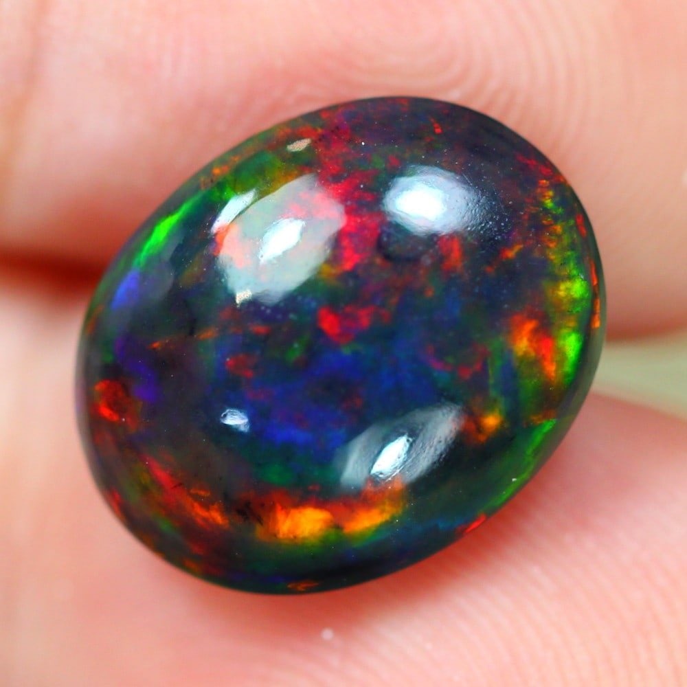 5.84carat Natural Ethiopian Black Opal Loose Gemstone (1 of 5)