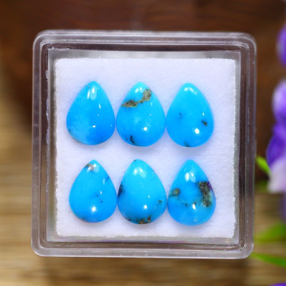 Exquisite 4.79 Carat Arizona Turquoise Gemstone: Auction lot of 4.79 carat Arizona Turquoise, measuring 8.1x6.0x2.6mm. Birthstone for December and is often used in rings, pendants, and bracelets. It is traditionally gifted for the 11th wedding anniv