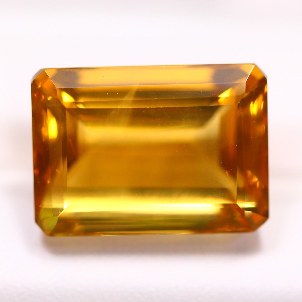 Gleaming 26.93 Carat Brazilian Honey Quartz Gemstone (1 of 3)