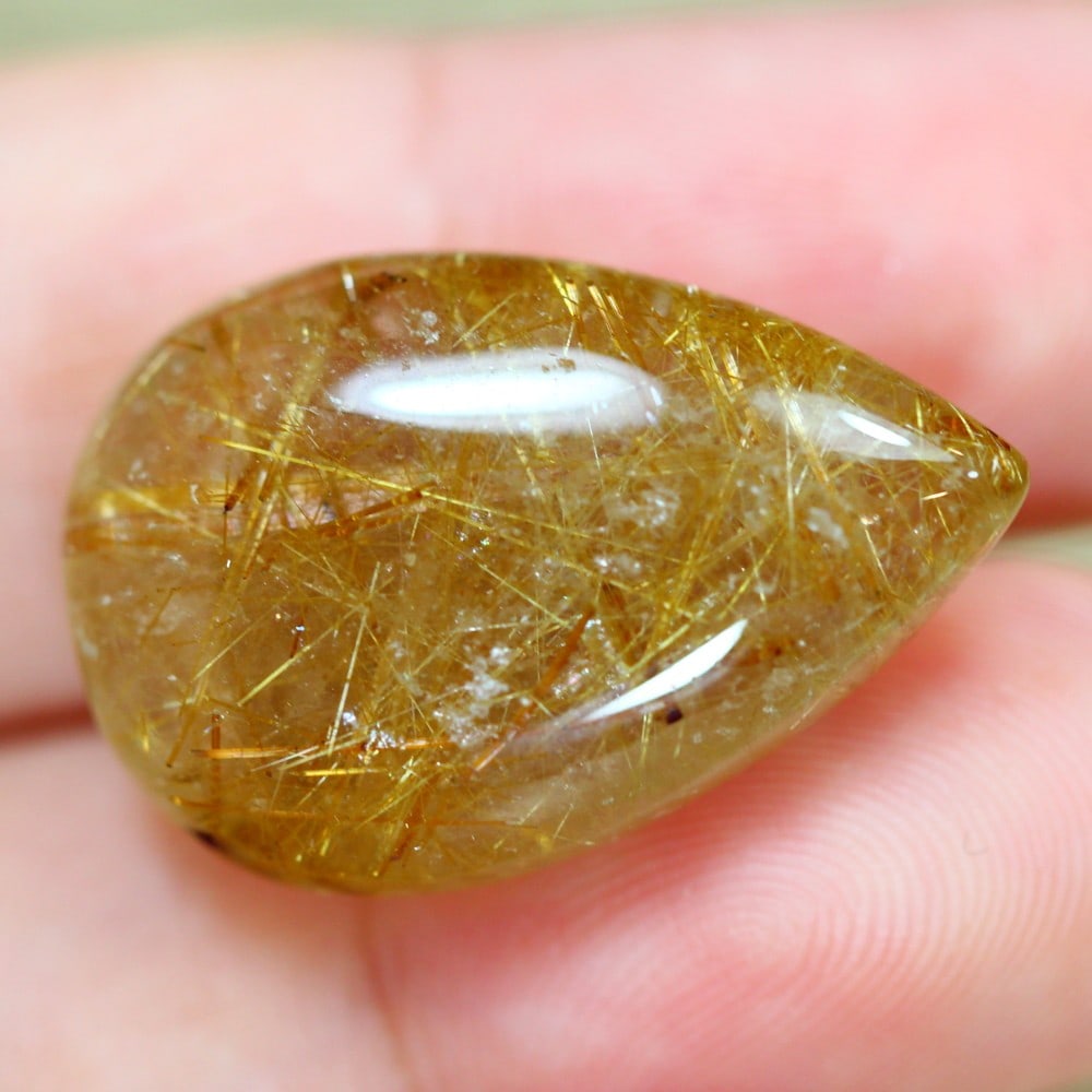Exquisite 31.48 carat Golden Rutile Quartz Loose Gemstone (1 of 3)