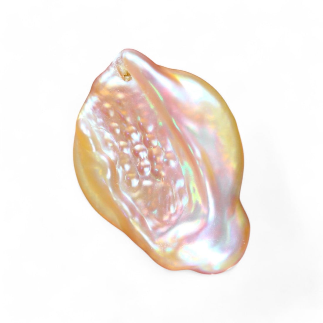 10.00 Carat Natural Cultured Keshi Pearl: Auction lot of Keshi Pearl Gem Type: Natural Keshi Pearl Carat Weight: 10.00Ct Dimension: 22.7 x 15.8 x 6.1 mm Origin: Asian Birthstone for June and is often used in rings, pendants, and earrings.