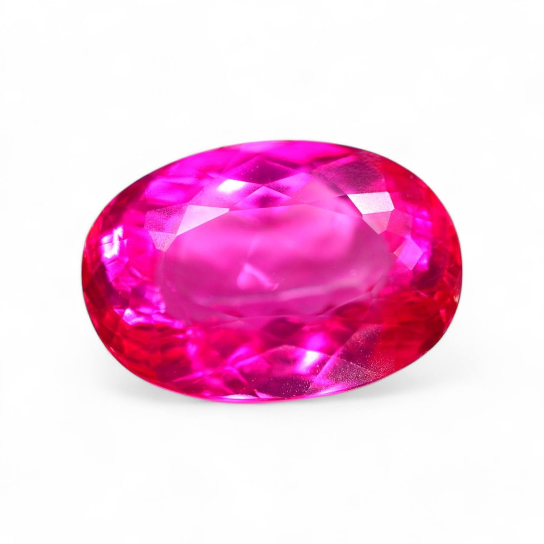 27.17 Carat Natural Brazilian Pink Topaz Faceted Gems: Auction lot of Brazilian Pink Topaz Gem Type: Natural Pink Topaz Carat Weight: 27.17Ct Dimension: 20.6 x 14.3 x 10.4 mm Origin: Brazilian Treatment: Coated Type: Faceted, Polished SKU:T32 Birthstone f