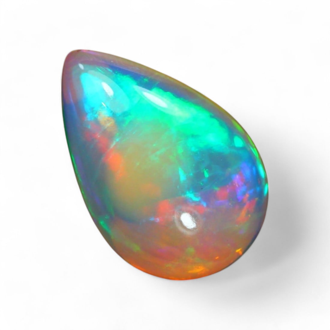 3.12 Carat Natural Ethiopian Welo Opal Solid Cabochon: Auction lot of Ethiopian Welo Opal Gem Type: Natural Welo Opal Carat Weight: 3.12Ct Dimension: 15.0 x 10.0 x 4.4 mm Origin: Ethiopian Treatment: Unheated/Untreated Type: Cabochon, Polished SKU: S8 Bir