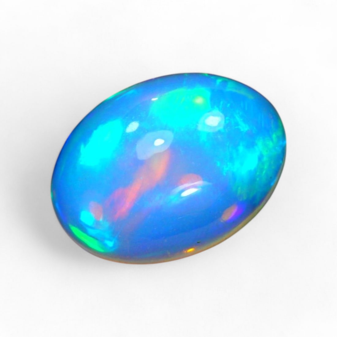 3.49 Carat Natural Ethiopian Welo Opal Solid Cabochon: Auction lot of Ethiopian Welo Opal Gem Type: Natural Welo Opal Carat Weight: 3.49Ct Dimension: 13.5 x 10.1 x 5.5 mm Origin: Ethiopian Treatment: Unheated/Untreated Type: Cabochon, Polished SKU:S8 Birt