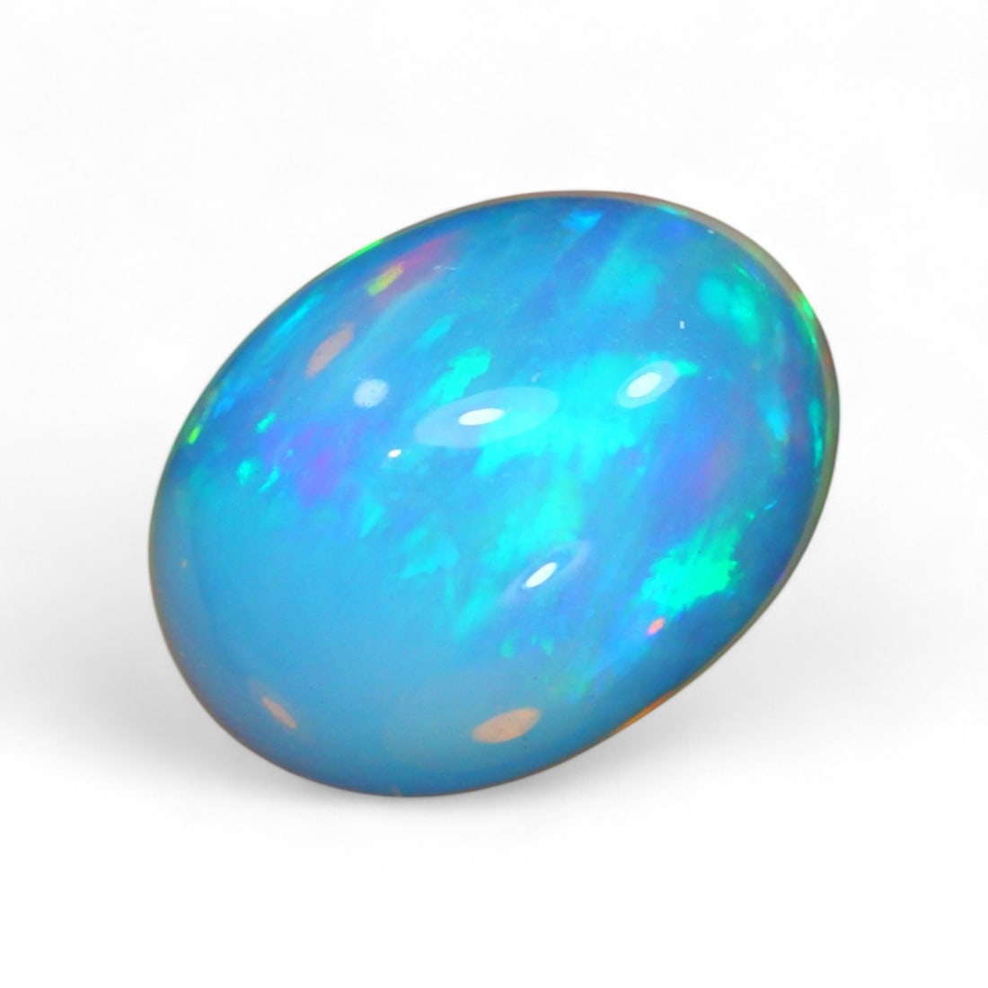 3.22 Carat Natural Ethiopian Welo Opal Solid Cabochon: Auction lot of Ethiopian Welo Opal Gem Type: Natural Welo Opal Carat Weight: 3.22Ct Dimension: 13.2 x 10.0 x 5.0 mm Origin: Ethiopian Treatment: Unheated/Untreated Type: Cabochon, Polished SKU:S7 Birt