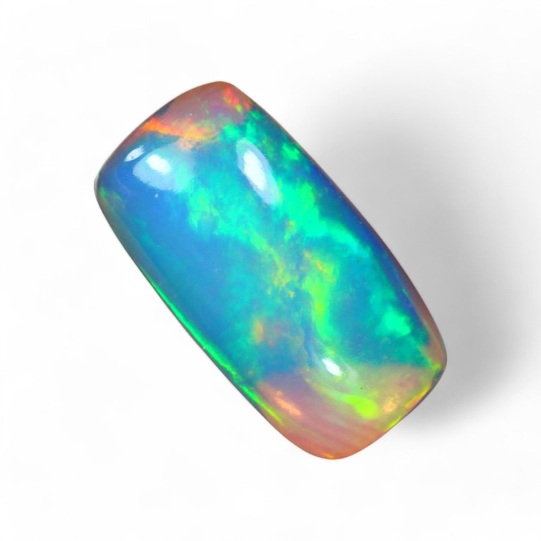 2.08 Carat Natural Ethiopian Welo Opal Solid Cabochon: Auction lot of Ethiopian Welo Opal Gem Type: Natural Welo Opal Carat Weight: 2.08Ct Dimension: 15.0 x 7.9 x 3.3 mm Origin: Ethiopian Treatment: Unheated/Untreated Type: Cabochon, Polished SKU:S7 Birth
