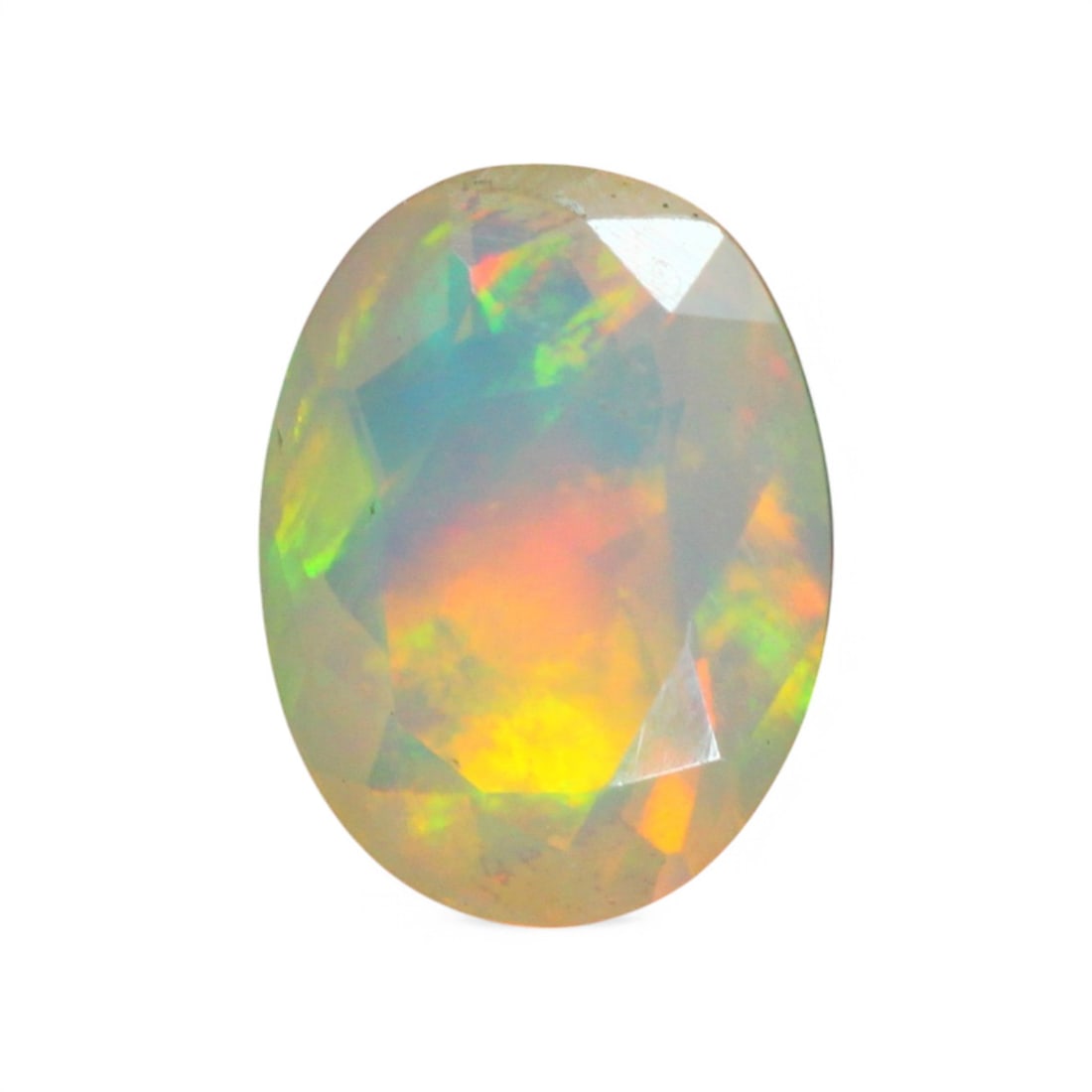 1.21 Carat Natural Ethiopian Welo Opal Solid Cabochon: Auction lot of Ethiopian Welo Opal Gem Type: Natural Welo Opal Carat Weight: 1.21Ct Dimension: 9.0 x 6.8 x 5.3 mm Origin: Ethiopian Treatment: Unheated/Untreated Type: Cabochon, Polished Birthstone fo
