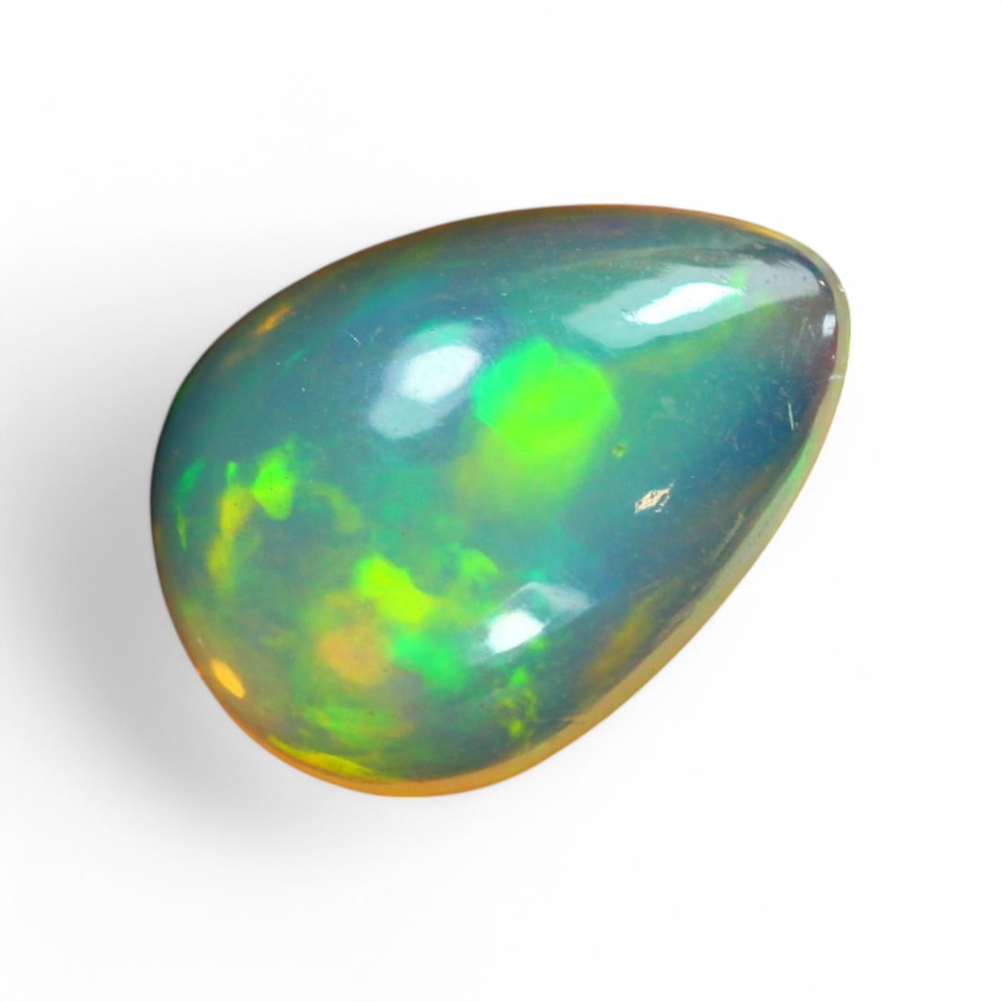 1.62 Carat Natural Ethiopian Welo Opal Solid Cabochon: Auction lot of Ethiopian Welo Opal Gem Type: Natural Welo Opal Carat Weight: 1.62Ct Dimension: 11.4 x 8.3 x 3.8 mm Origin: Ethiopian Treatment: Unheated/Untreated Type: Cabochon, Polished Birthstone f