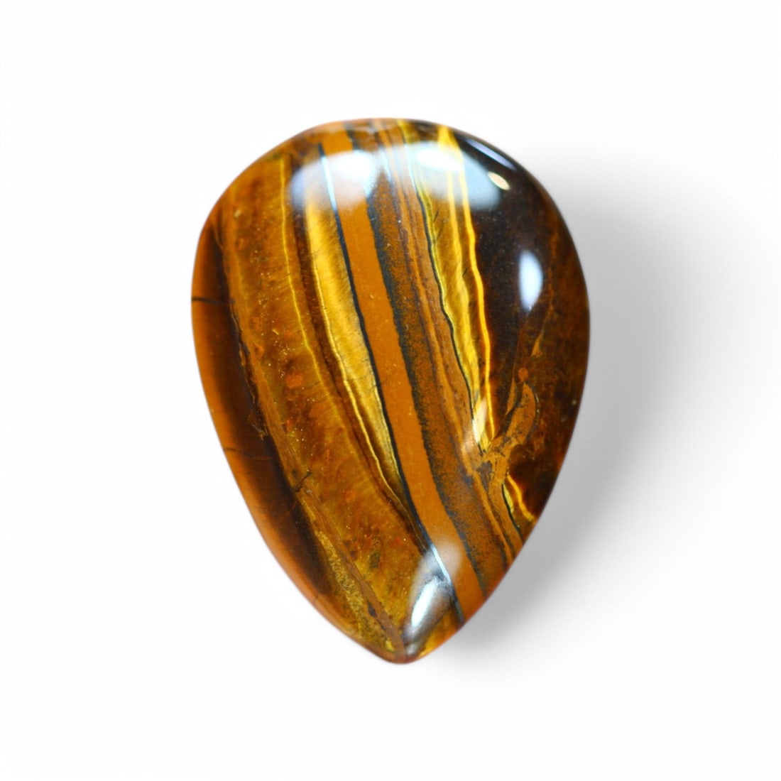 43.24 Carat Natural Golden Tiger Eye Cabochon: Auction lot of Africa Tiger Eye Gem Type: Natural Tiger Eye Carat Weight: 43.24Ct Dimension: 30.4 x 22.1 x 7.4 mm Origin: Africa Treatment: Unheated Type: Cabochon, Polished Birthstone for June and is