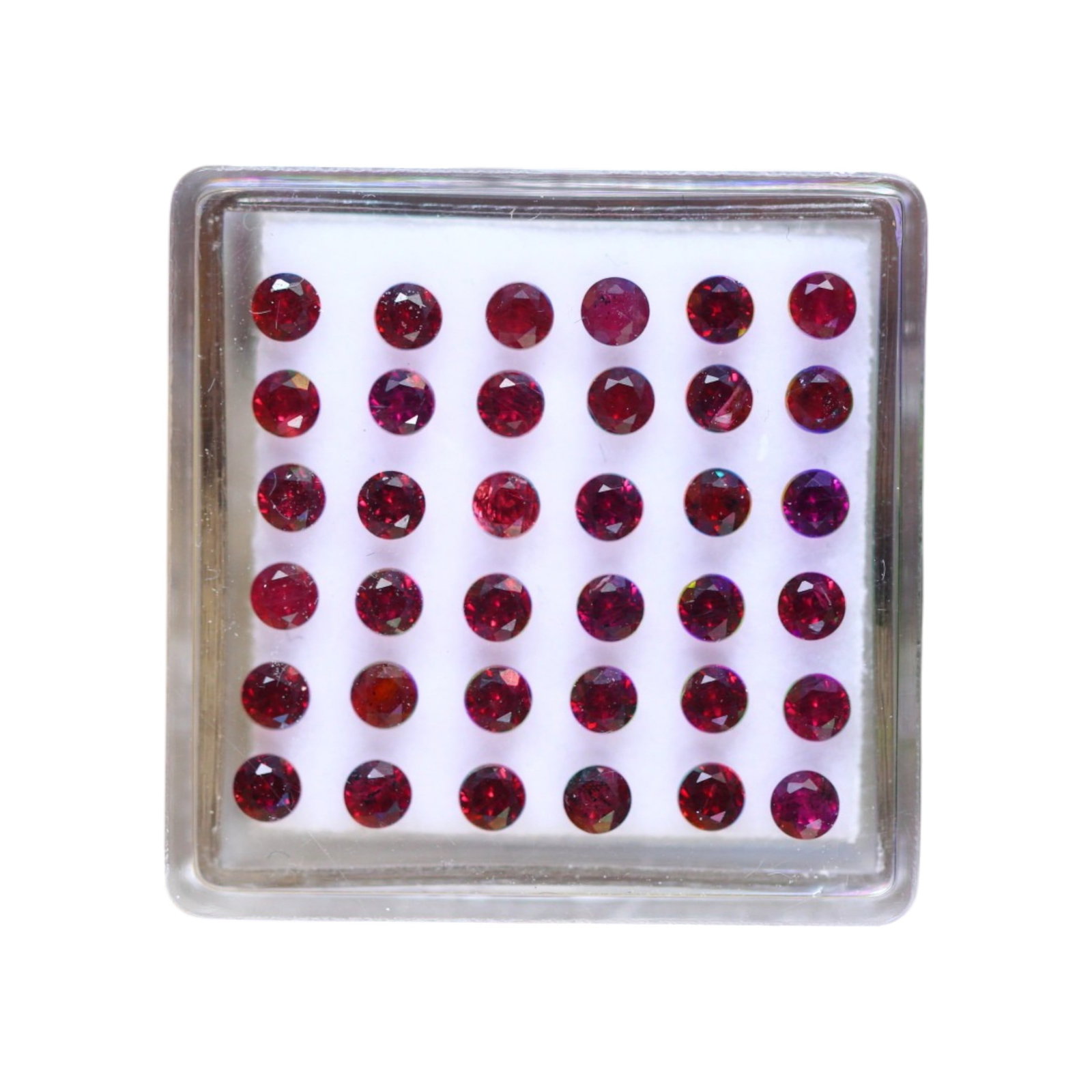 3.46 Carat Natural African Rhodolite Garnet Faceted Gems: Auction lot of African Rhodolite Garnet Gem Type: Natural Rhodolite Garnet (Without Box) Carat Weight: 3.46Ct Dimension: 2.5 x 2.5 x 1.8 mm Origin: African Treatment: Unheated Type: Faceted, Polished 