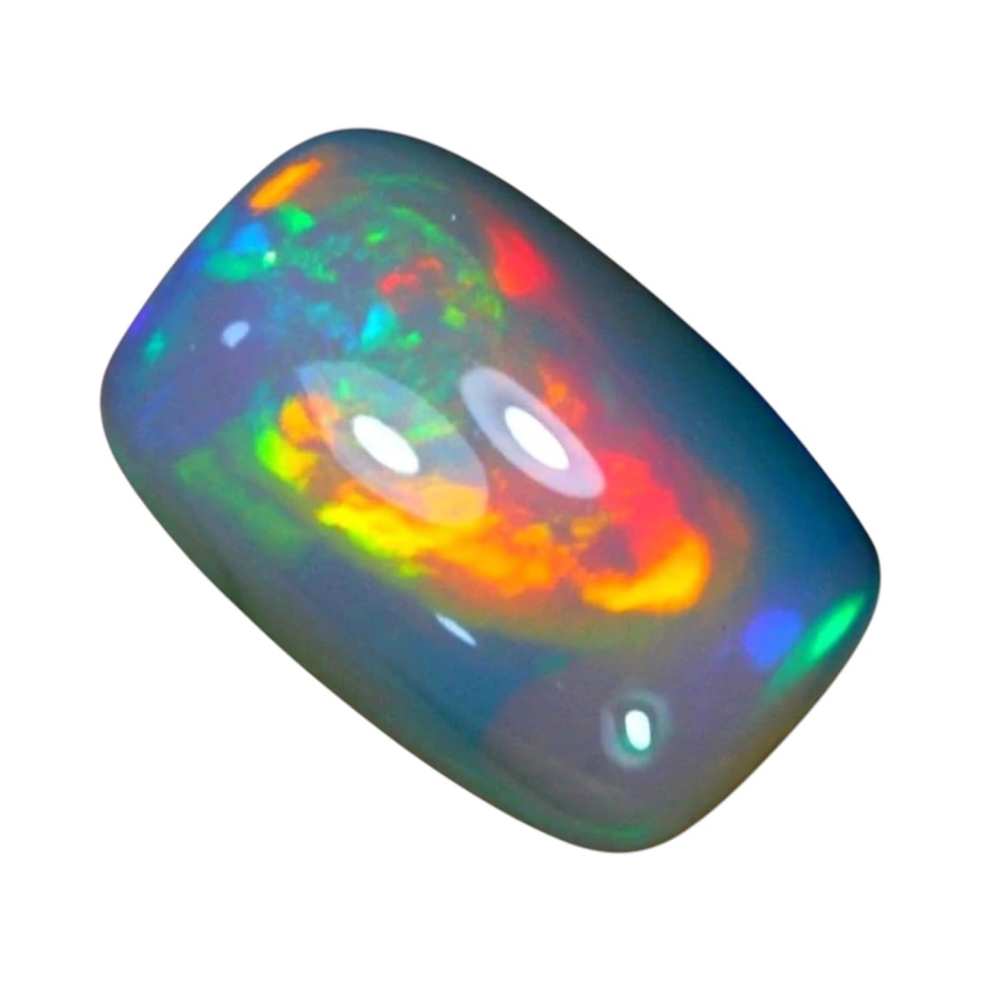 5.56 Carats Vivid Rainbow Flash Opal Cabochon - Natural Ethiopian Welo Stone (1 of 5)
