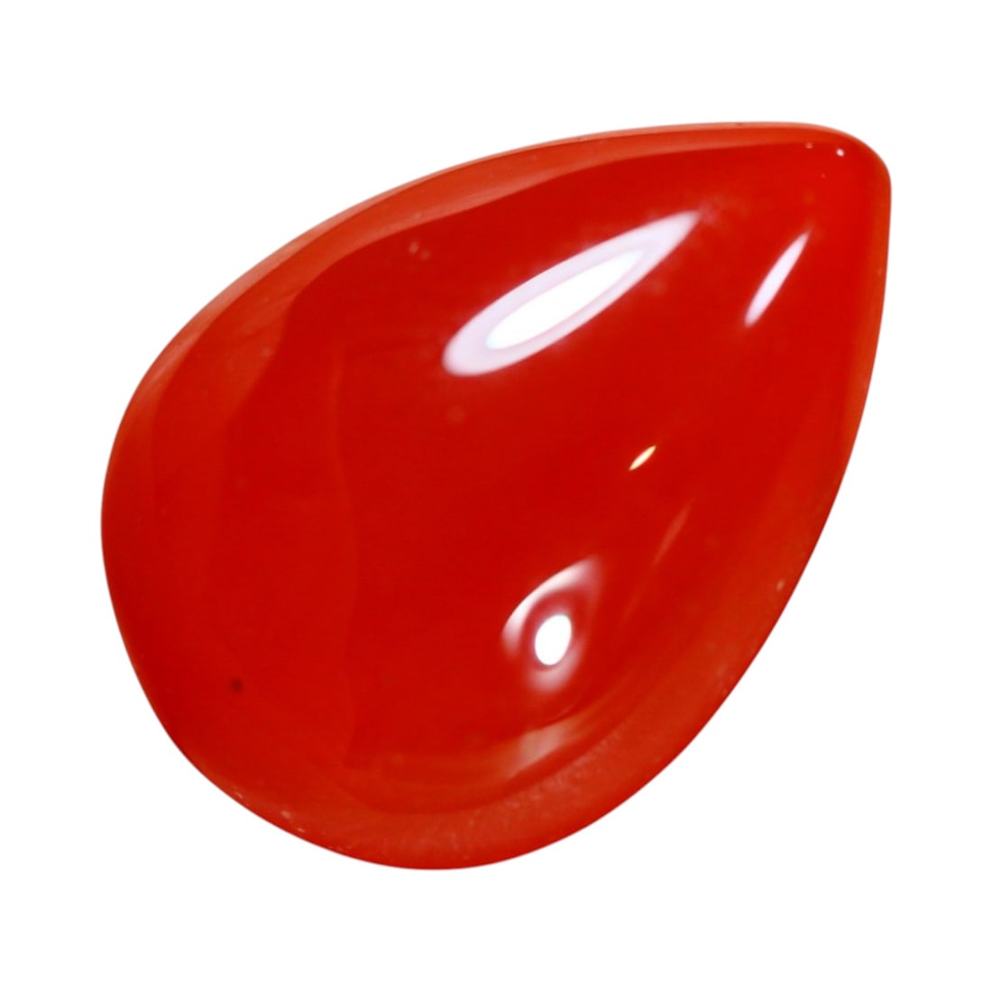 11.24 Carats Deep Red Carnelian Cabochon - Natural Loose Gemstone: This glowing carnelian cabochon radiates with a rich, uniform red-orange hue that evokes warmth and energy. Its surface is smoothly polished, revealing a sleek glassy luster and an even coloration tha