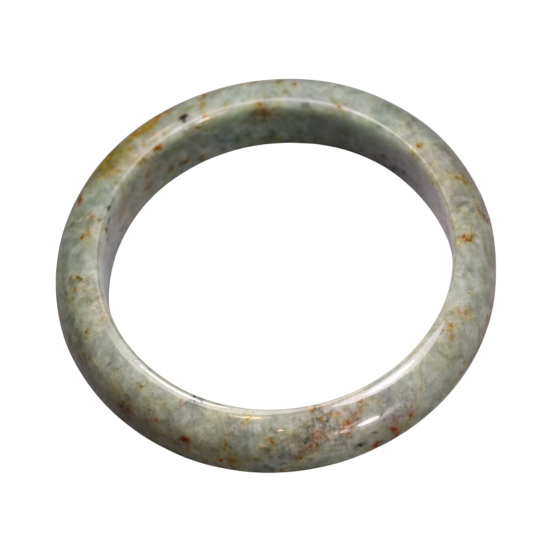 89.20 Grams Pale Green and Rust Jade Bangle - Natural Burmese Jadeite (1 of 3)