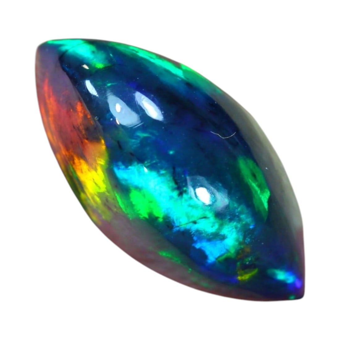 4.48 Carats Multicolor Welo Black Opal - Natural Ethiopian Stone (1 of 5)