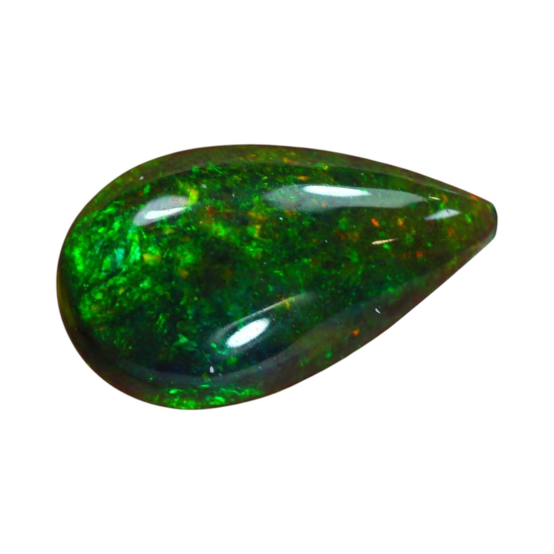 1.13 Carats Electric Green Welo Black Opal - Natural Ethiopian Stone (1 of 4)