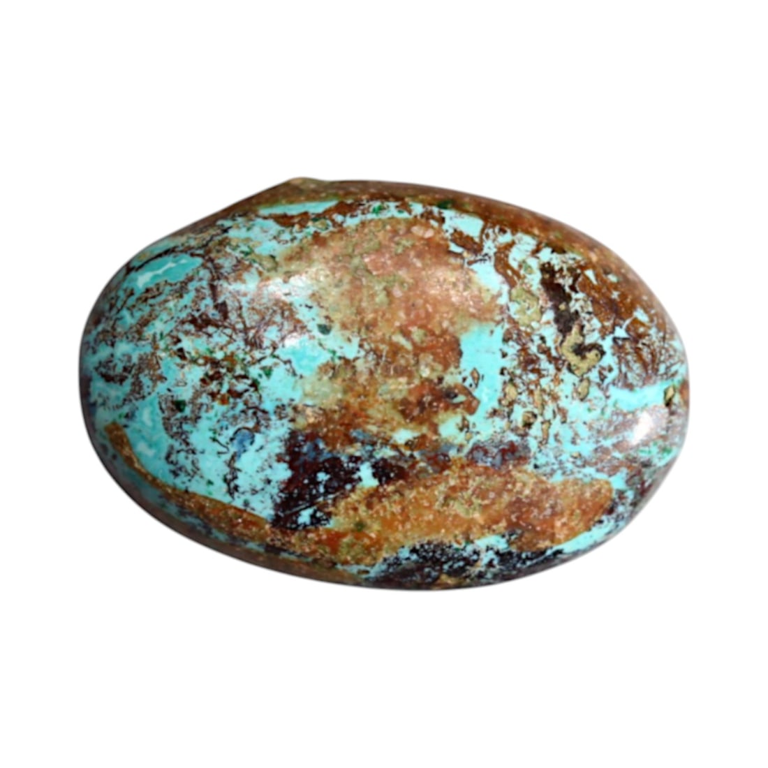 10.44 Carats Blue-Green Azurite Cabochon - Natural African Stone (1 of 2)