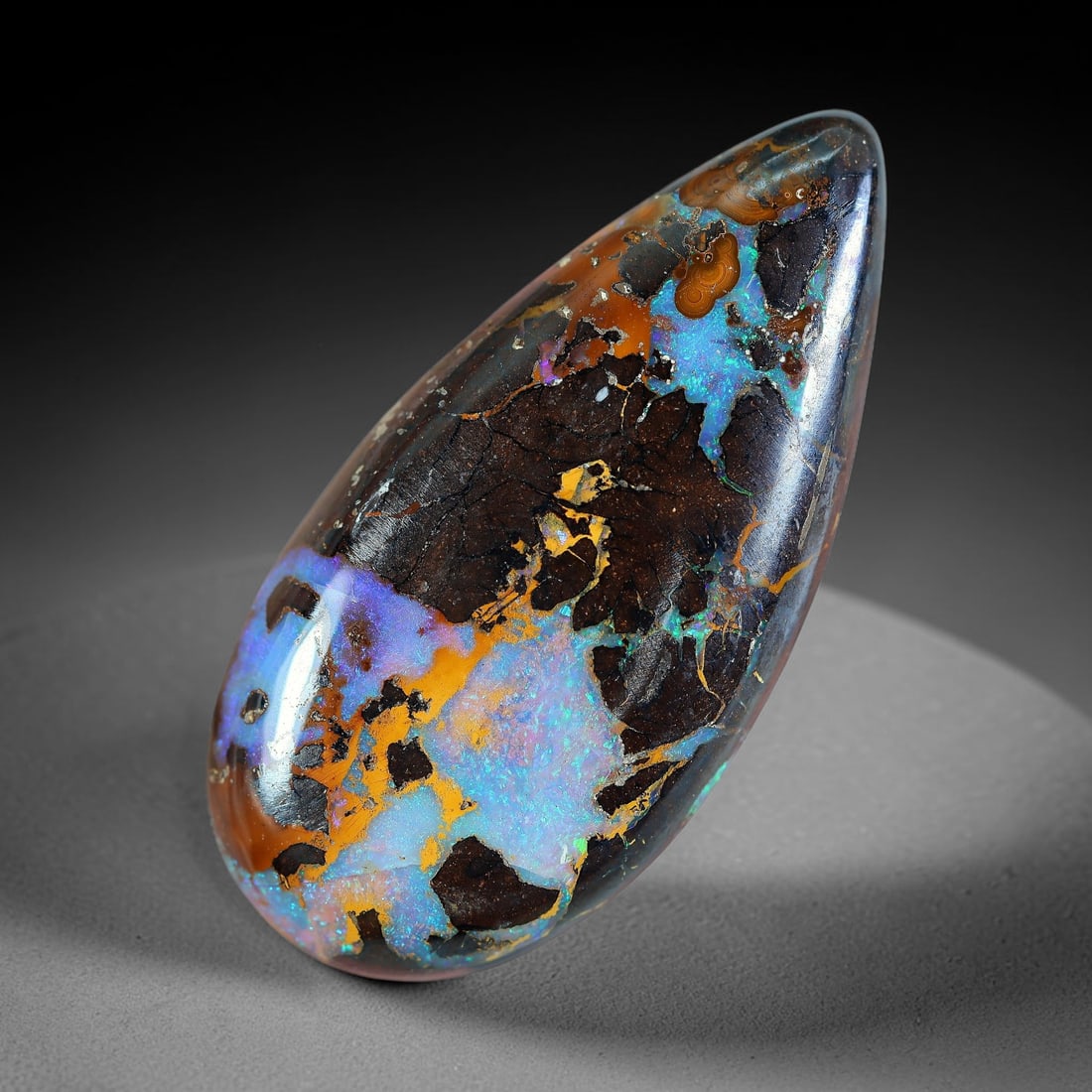 40.68ct Natural Australian Queensland Matrix Boulder Opal Cabochon, 6AV (1 of 2)