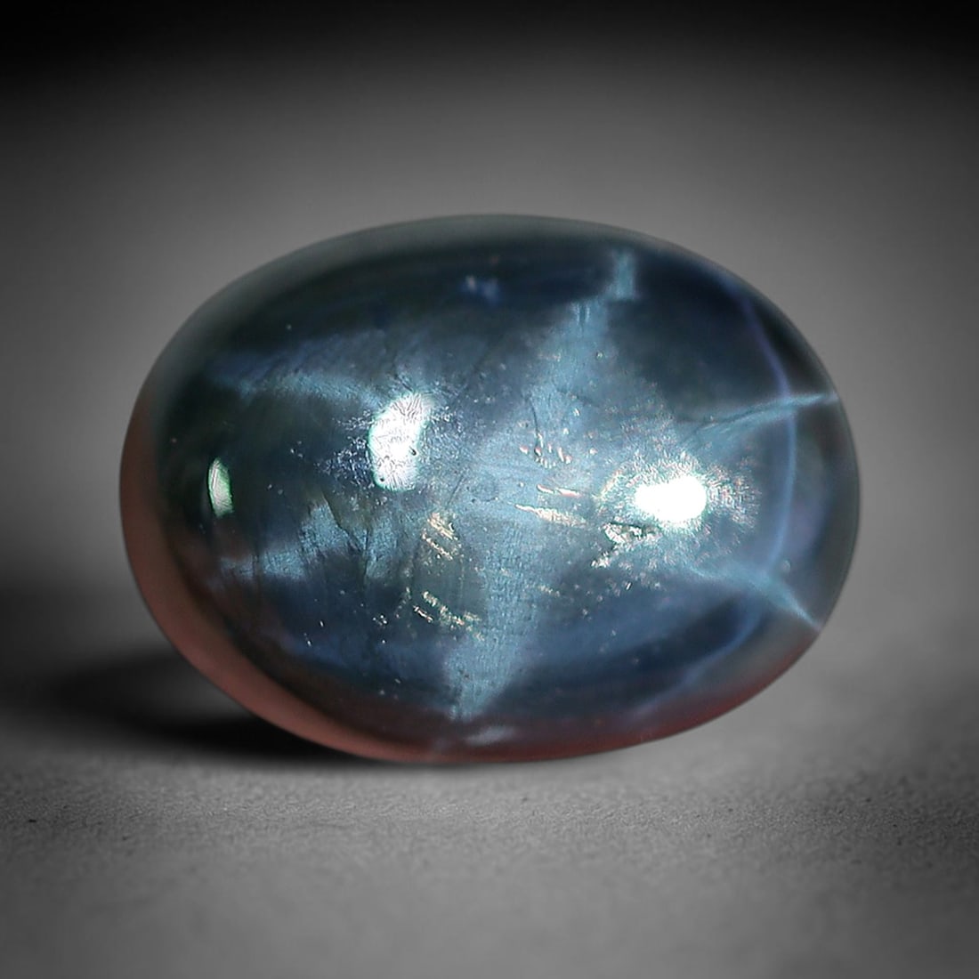 2.56 Carats Ocean Blue Star Sapphire Oval Cabochon - Natural Loose Gemstone, 26XC (1 of 1)