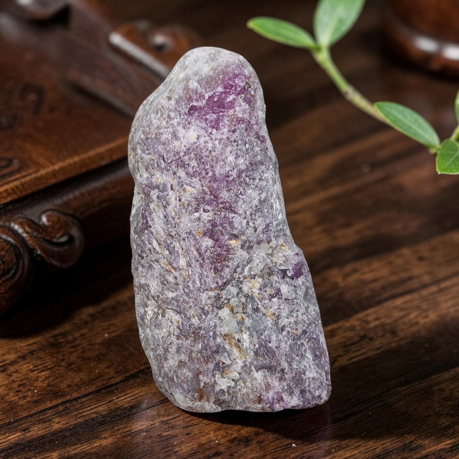 29.66ct Natural Mauritania Ruby Rough (Unheated), 64AT: Natural unheated corundum rough recovered from Mauritanian gem mineral strata, presenting an irregular tapered elongated form with diffused streaks of soft magenta-pink ruby corundum woven throughout 