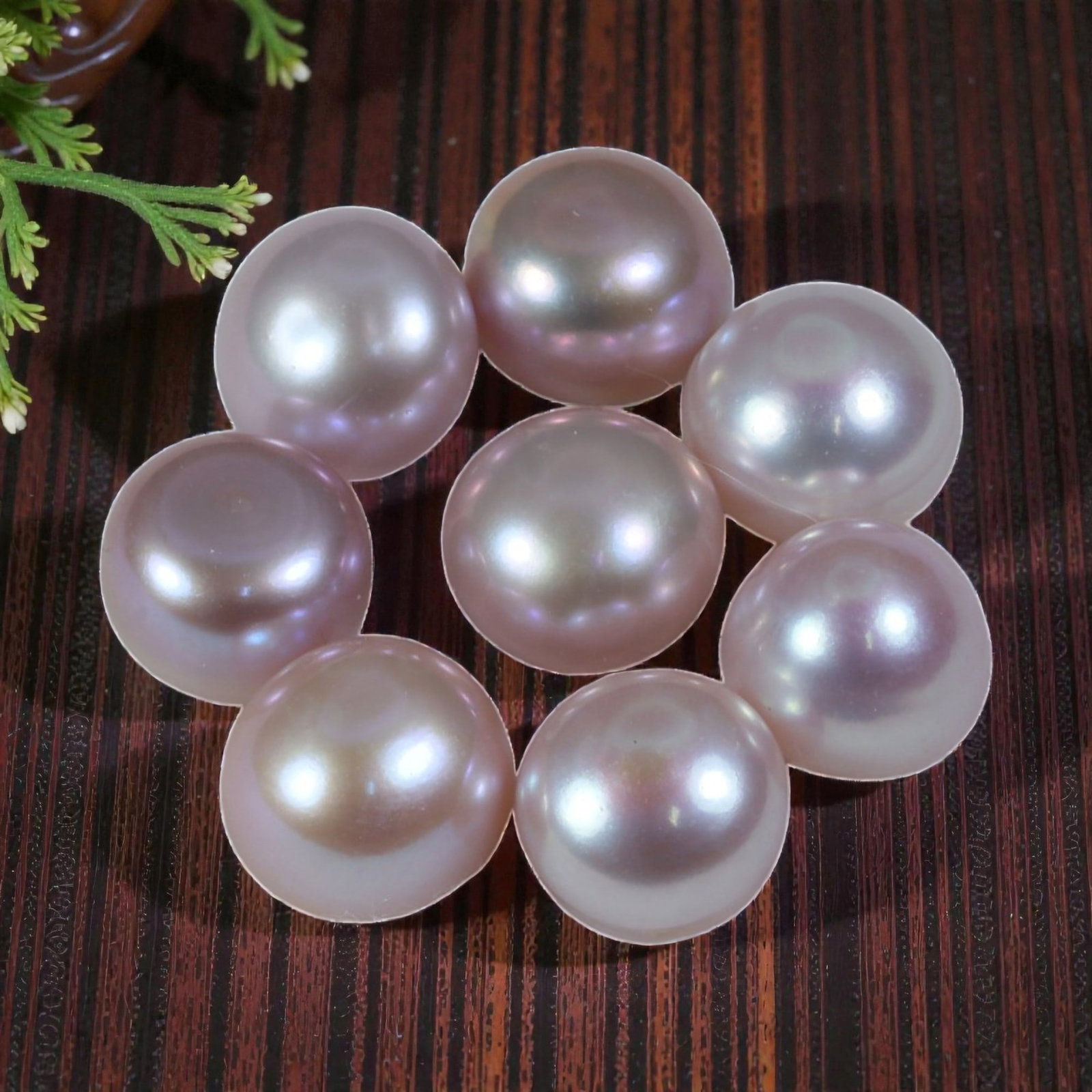 20.34ct Natural Pink Freshwater Pearl - Drilled, 55YG: Natural freshwater pearls, individually drilled for jewelry use. Exhibits soft pinkish-lavender overtone with smooth, lustrous nacre surface and subtle iridescence. Consistent form across the set, wit