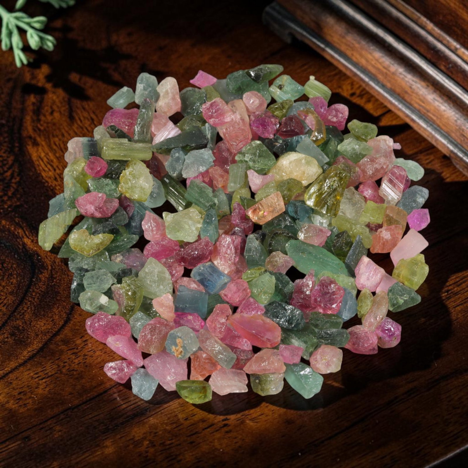136.16 Carats Natural Multicolor Tourmaline Rough Parcel, 85YH: This assorted parcel of natural multicolor tourmaline rough features a varied palette of vivid pink, grass green, pale yellow, and bi-tonal blended crystalline shades typical of raw tourmaline formati