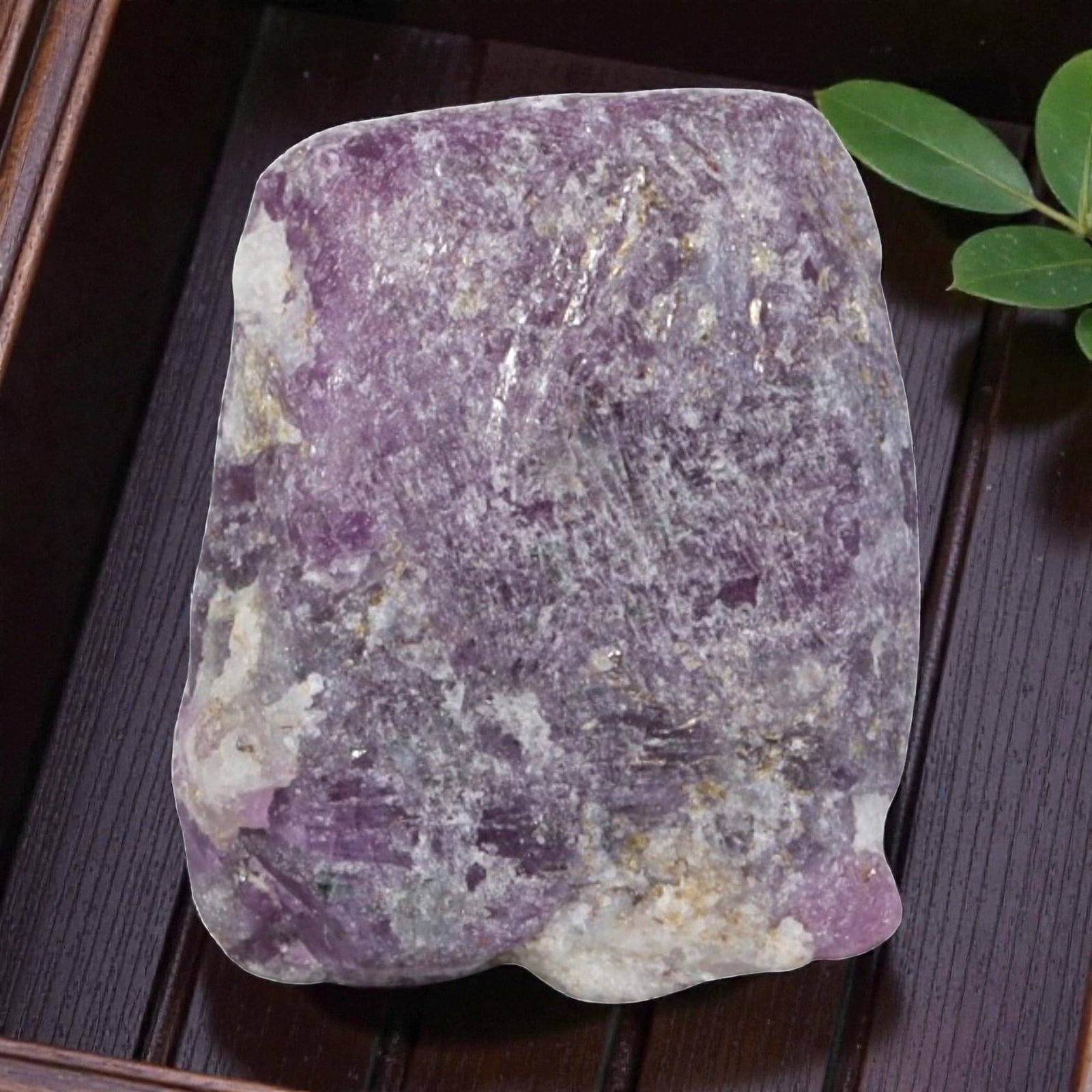 17.27ct Natural Mauritania Ruby Rough (Unheated), 46AM: This unheated Mauritania ruby rough is a striking natural crystal specimen, featuring a rich, saturated magenta hue with subtle purple undertones that deepen toward the core. The rough's rugged, natur