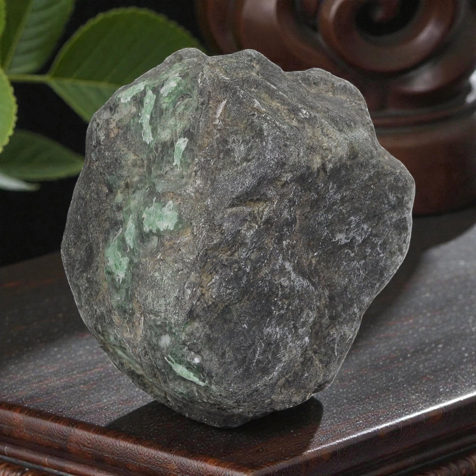 2120Ct Natural Type A Burmese Jadeite Jade Rough Stone - Green Raw Material, 23ZB (1 of 2)