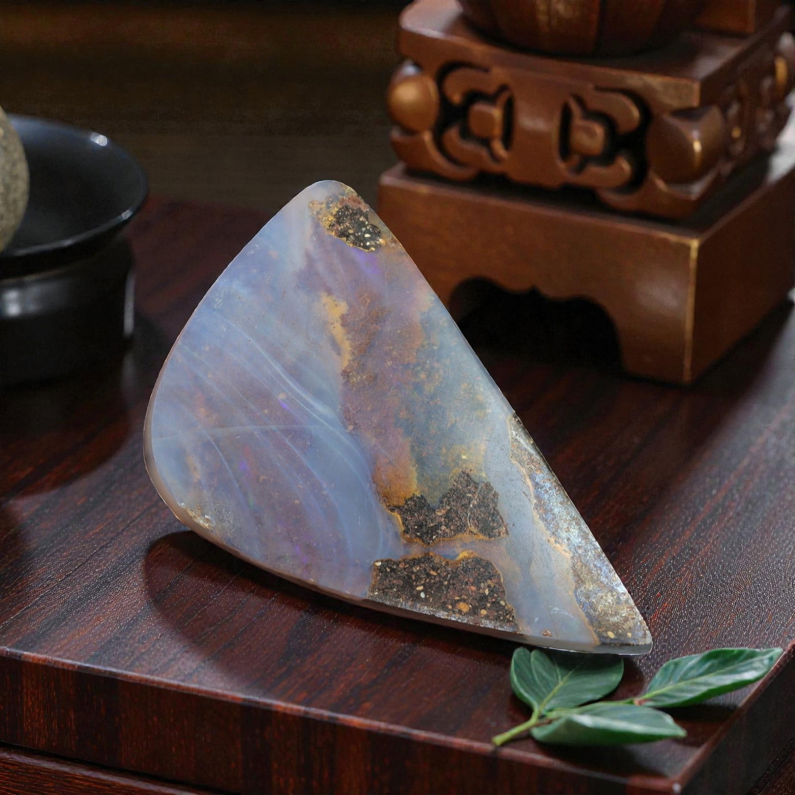 14.83ct Boulder Opal Cabochon - Soft Pastel Play-of-Color Specimen, 44XM (1 of 2)