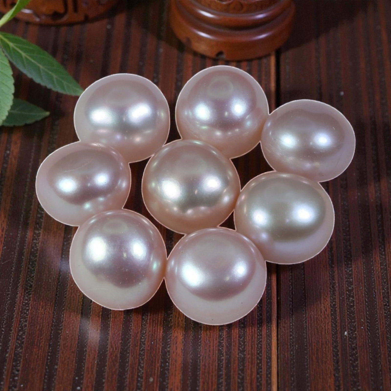 21.17ct Natural Pink Freshwater Pearl - Drilled, 56YG: Natural freshwater pearls, individually drilled for jewelry use. Exhibits soft pink overtone with smooth, lustrous nacre surface and subtle iridescence. Consistent form across the set, with gentle nat