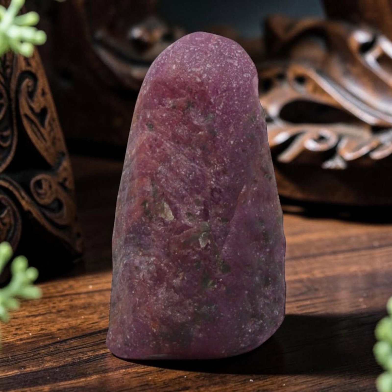 9.05ct Natural Mauritania Ruby Rough (Unheated), 82XE: This unheated Mauritania ruby rough is a captivating natural crystal specimen, featuring vivid magenta-purple ruby formations embedded in a contrasting greyish matrix. The stone's rugged, unpolished s