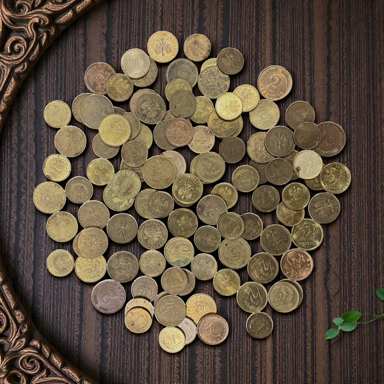 POLAND: National Resilience - Grosz & Zloty Bulk Coin Lot, 27V: This extensive bulk lot of Polish coins features mid-20th century denominations, unified by the iconic crowned white eagle-Poland's enduring national symbol. Ranging from 1 Grosz to 5 Grosz pieces, th