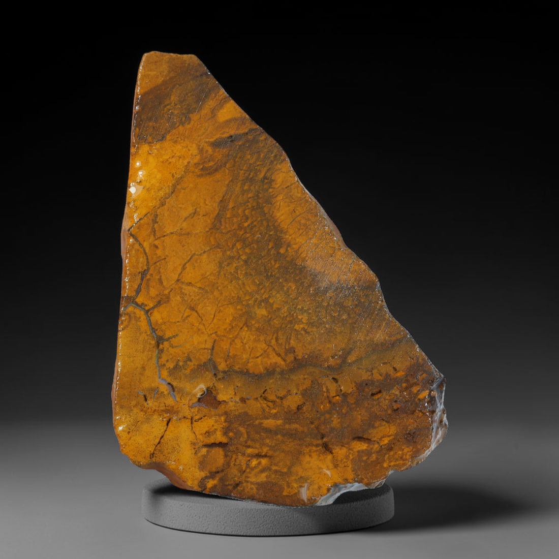 39.16ct Natural Australian Queensland Boulder Opal Sliced Slab Cutting Rough, 30AX: Natural sliced slab rough of Queensland boulder opal cutting grade, featuring rich color ironstone matrix with patterns. The face clearly reveals extensive opal veining and pocket formations running t