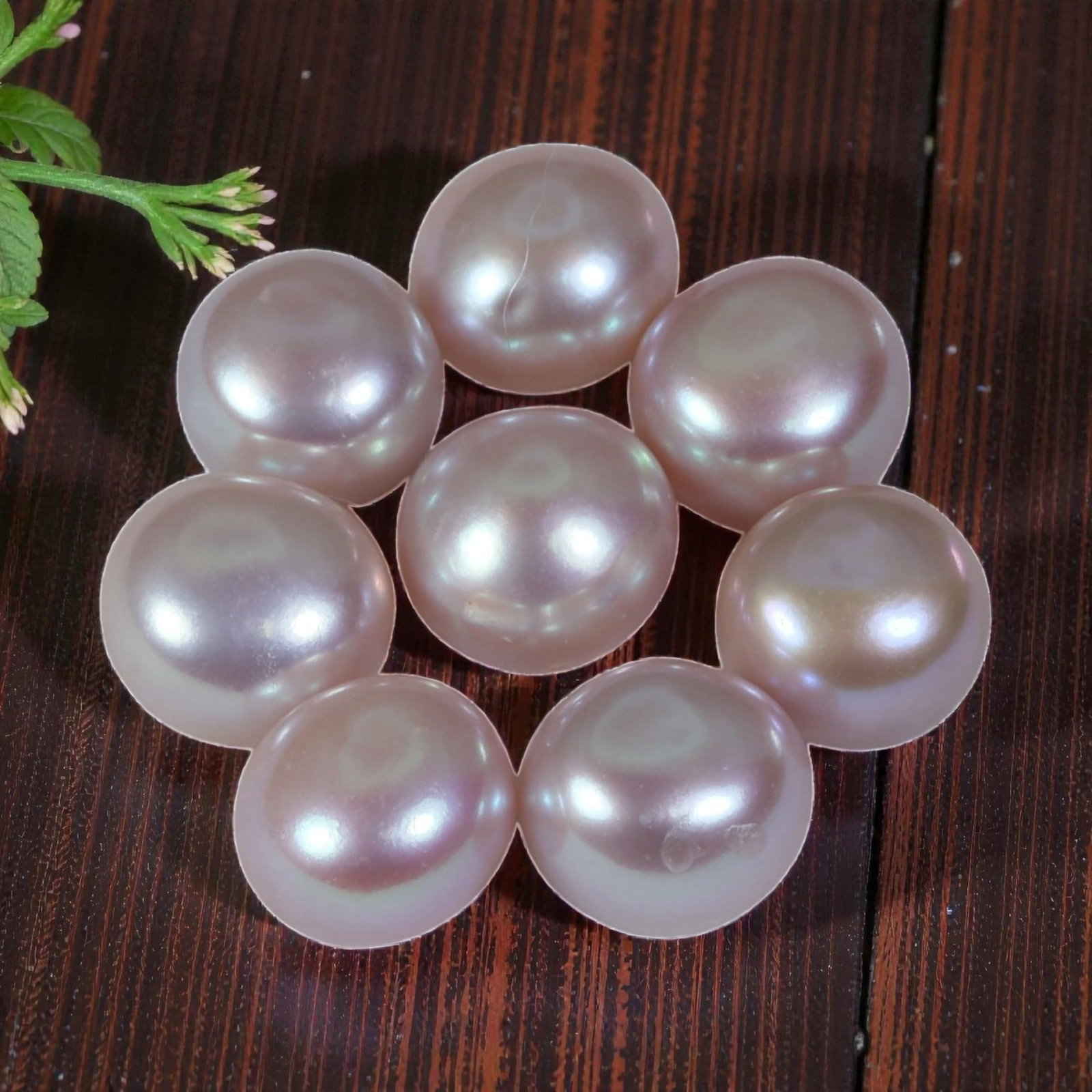 21.15ct Natural Pink Freshwater Pearl - Drilled, 53YG: Natural freshwater pearls, individually drilled for jewelry use. Exhibits soft pinkish-lavender overtone with smooth, lustrous nacre surface and subtle iridescence. Consistent form across the set, wit