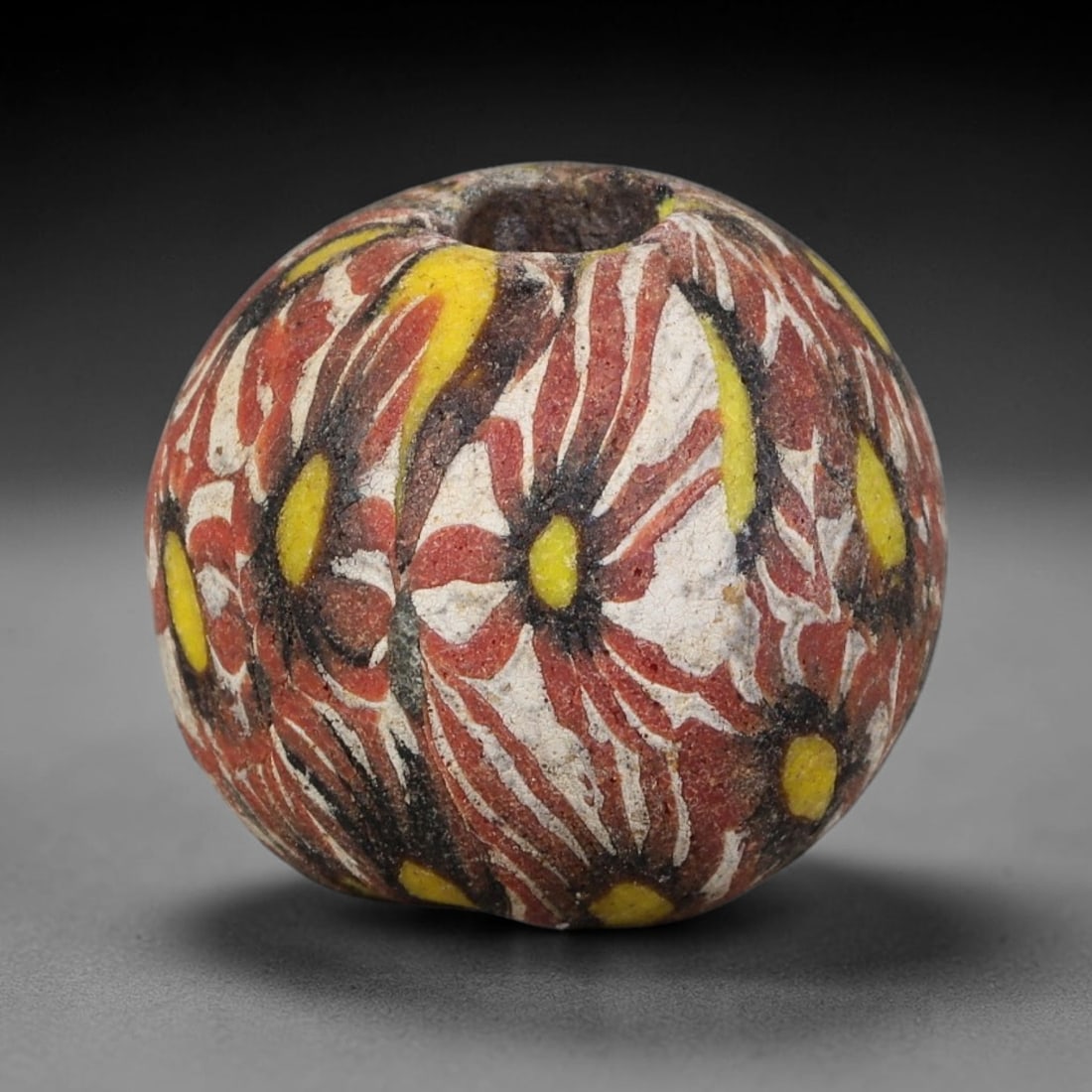 Antique Borneo Glass Trade Bead - 17mm Vintage Handcrafted Bead, 15AA: Antique Borneo glass beads hold deep cultural and historical significance within Southeast Asian maritime trade networks. For centuries, these glass spheres circulated as vital currency, ceremonial ta