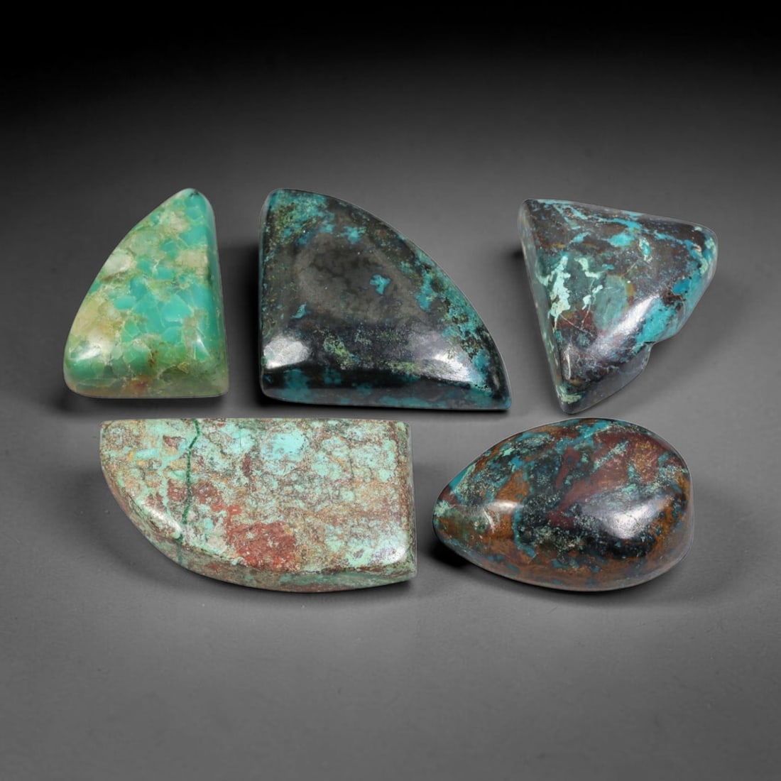 54.90 Carats Natural Azurite - Free-Form Polished Cabochon Lot, 42XB (1 of 1)