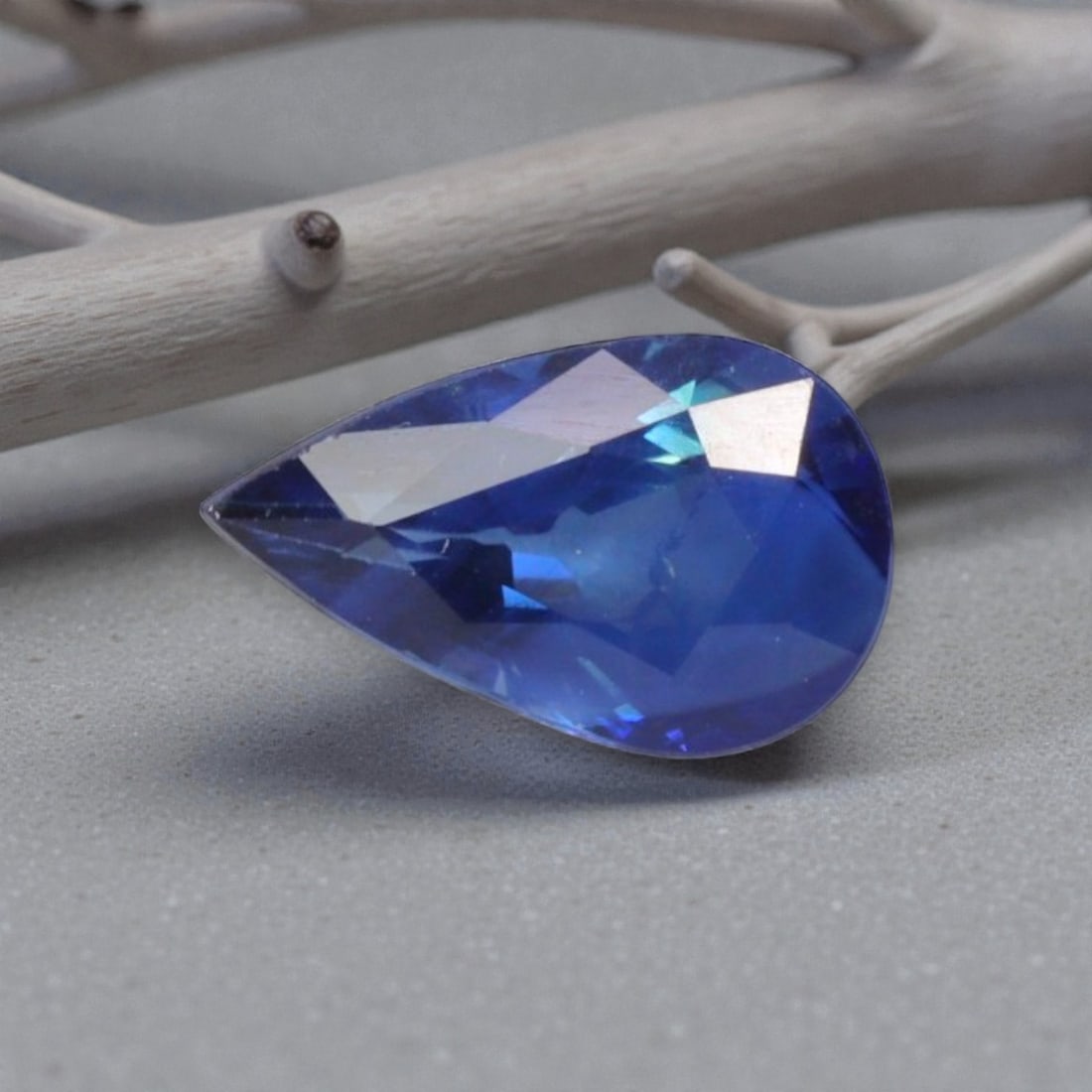 0.90 Carats Natural Deep Blue Sapphire Faceted Loose Gemstone, 67YE: This specimen is composed of natural sapphire, finished with uniform faceting to optimize light refraction through its crystalline interior. The mineral carries rich deep blue colour saturation with s