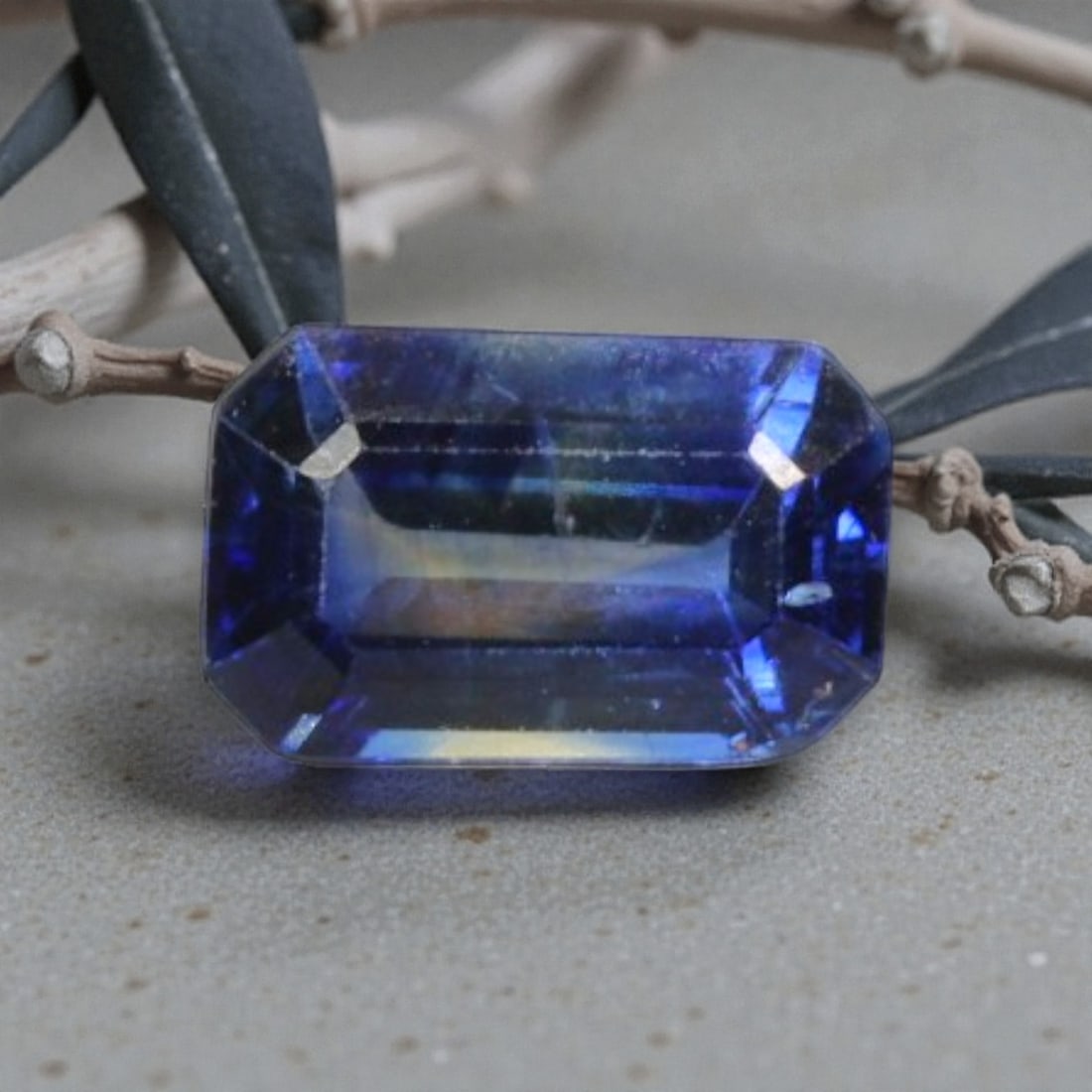 0.64 Carats Natural Deep Blue Sapphire Faceted Loose Gemstone, 58YE: This specimen is composed of natural sapphire, finished with uniform faceting to optimize light refraction through its crystalline interior. The mineral carries rich deep blue colour saturation with s