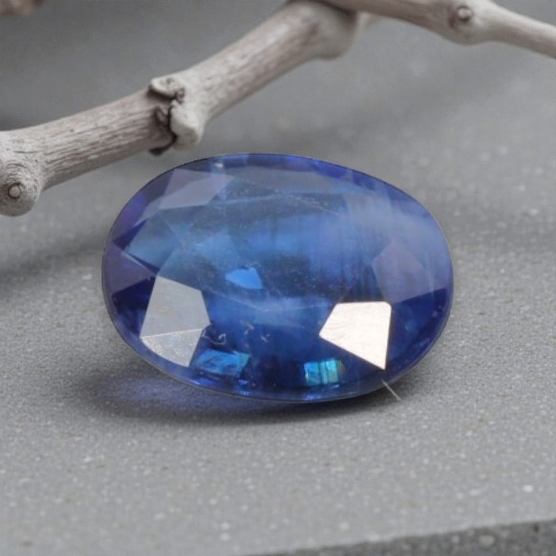 0.66 Carats Natural Deep Blue Sapphire Faceted Loose Gemstone, 68YE: This specimen is composed of natural sapphire, finished with uniform faceting to optimize light refraction through its crystalline interior. The mineral carries rich deep blue colour saturation with s