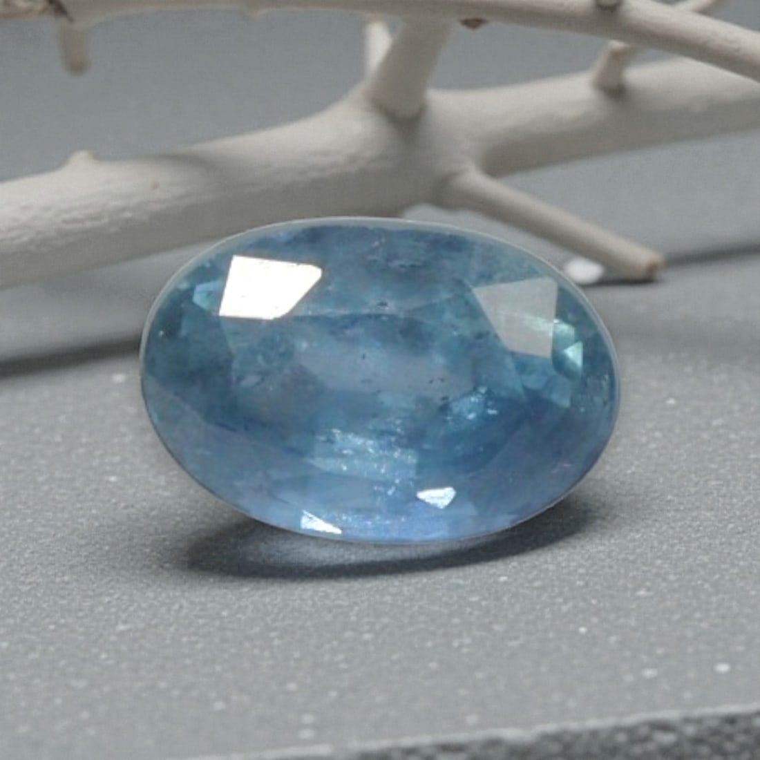 0.81 Carats Natural Deep Blue Sapphire Faceted Loose Gemstone, 57YE: This specimen is composed of natural sapphire, finished with uniform faceting to optimize light refraction through its crystalline interior. The mineral carries rich deep blue colour saturation with s