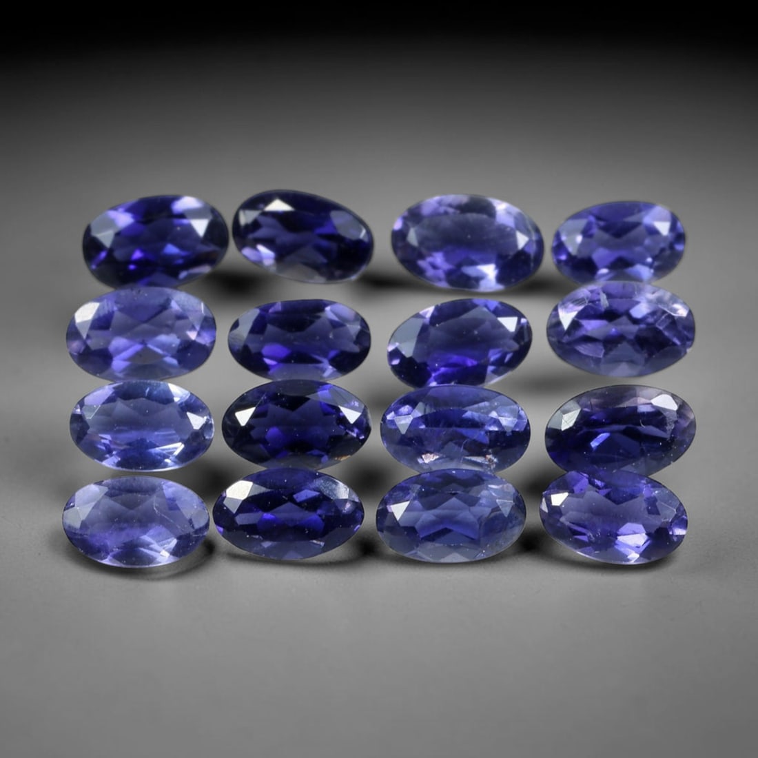 3.07 Carats Natural Violet Blue Iolite Loose Faceted Gemstone Parcel, 99XV: Natural rich violet-blue iolite faceted gemstone parcel, each individual stone finished with uniform brilliant cut facets to showcase vivid cool purple-blue hue and crisp light dispersion. Every cryst