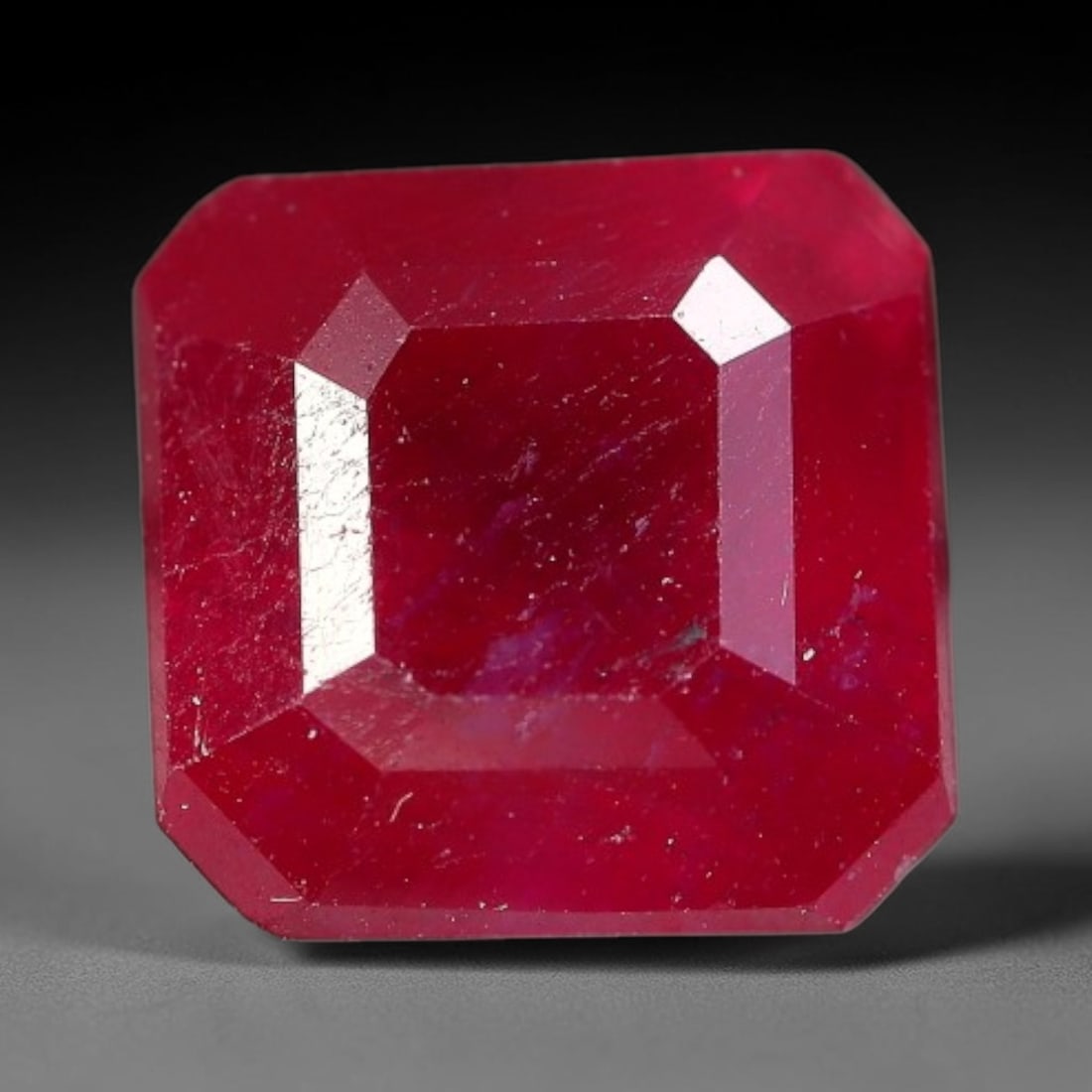 2.68 Carats Natural Madagascar Ruby Square Cushion Cut Loose Gemstone, 77XM (1 of 1)