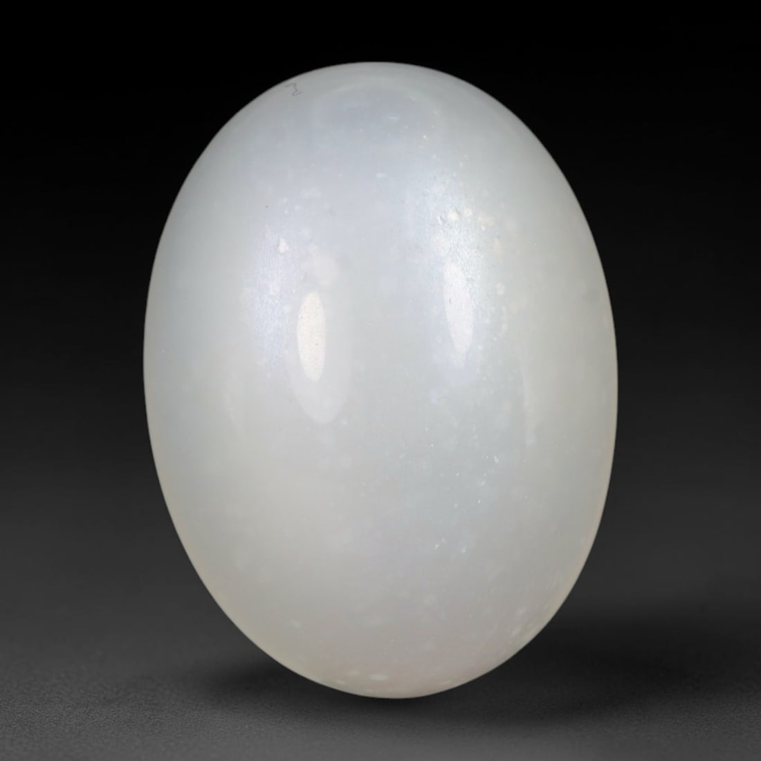 13.04 Carats Natural Ceylon Soft Milky White Moonstone Cabochon Loose Gemstone, 89WS: This serene milky white moonstone carries a smooth, diffused pale hue with subtle gentle adularescent glow that softens under every light source, measured at 17.3x13.0x7.7mm, the even muted tone deliv