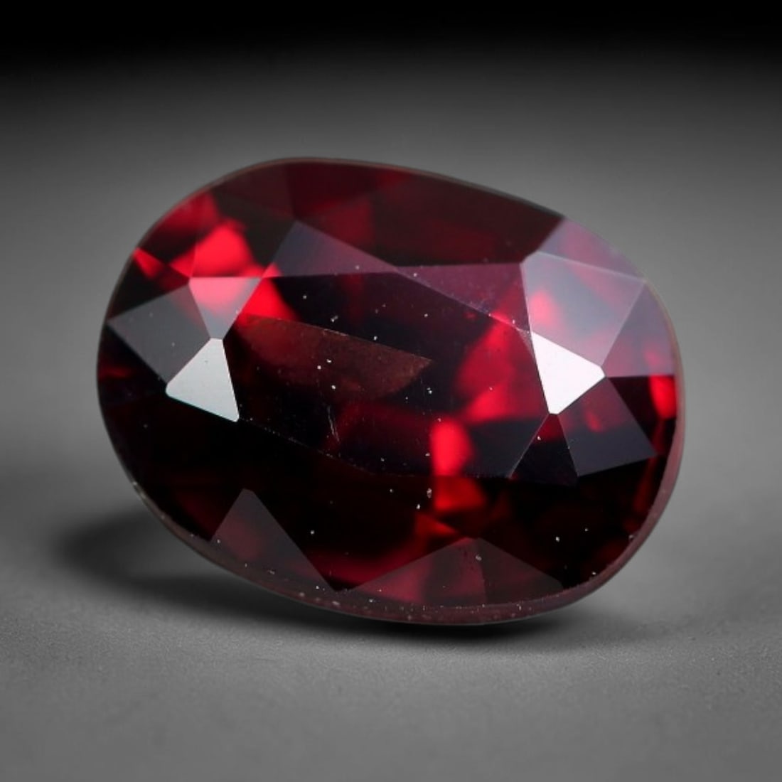 1.60 Carats Natural Deep Burgundy Red Garnet Oval Faceted Loose Gemstone, 67WS (1 of 1)