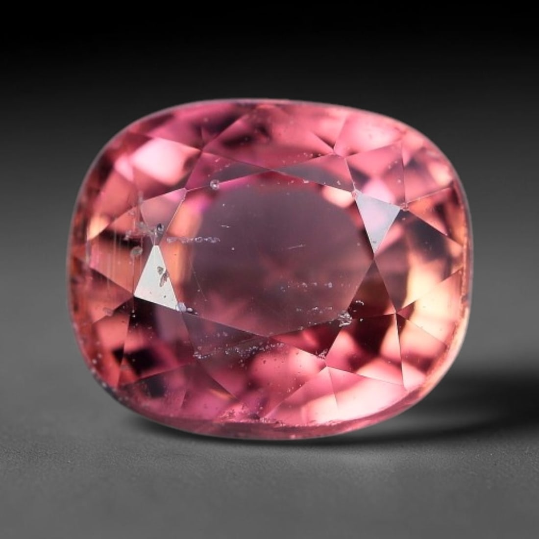 1.40 Carats Natural Rich Rosy Pink Cushion Faceted Tourmaline Loose Gemstone, 16XV (1 of 1)