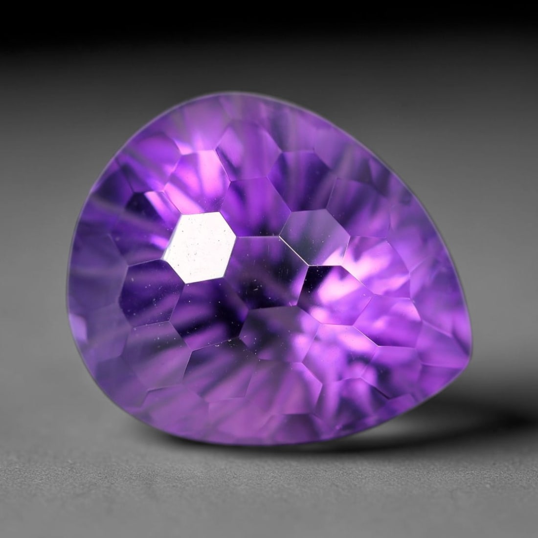 11.09 Carats Natural Brazilian Amethyst Loose Gemstone, 23WP: This natural Brazilian amethyst holds dimension readings of 16.2x13.7x11mm, a transparent crystalline quartz specimen sourced from Brazil's well-documented amethyst mineral formations that consistentl