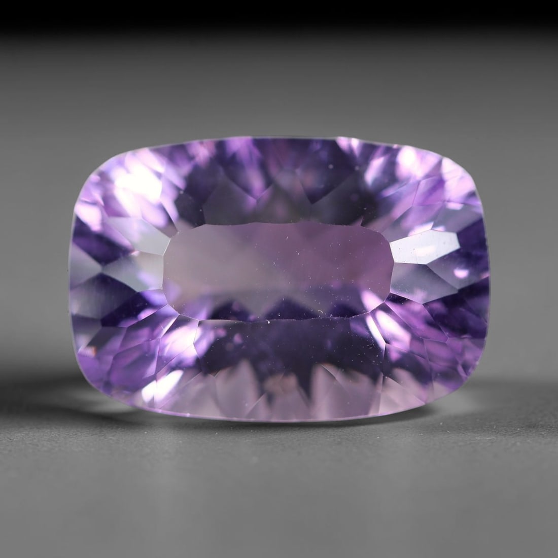 14.33 Carats Natural Brazilian Amethyst Loose Gemstone, 21WP: This natural Brazilian amethyst holds dimension readings of 19.6x13.3x8.9mm, a transparent crystalline quartz specimen sourced from Brazil's well-documented amethyst mineral formations that consistent